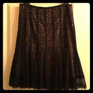 Black Lace Skirt from LOFT